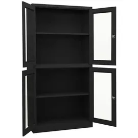 vidaXL Androklas Aktenschrank 40 x 180 x 180 cm Grau