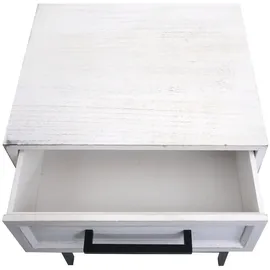 Mendler Nachtschrank HWC-N91 59 x 43 x 36 cm Weiß