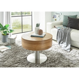 MCA Furniture Tanger Eiche Edelstahloptik 60 x 47 x 60 cm