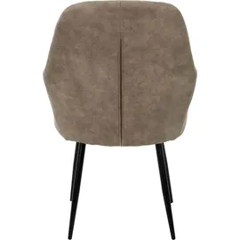 ECD Germany Esszimmerstuhl Kunstleder Olive 2er Set
