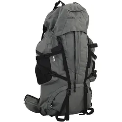 Wanderrucksack Grau 60 L Oxford-Gewebe