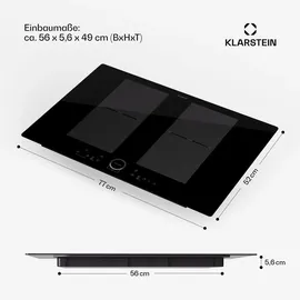 Klarstein Induktionskochfeld 4 Platten Flexzone