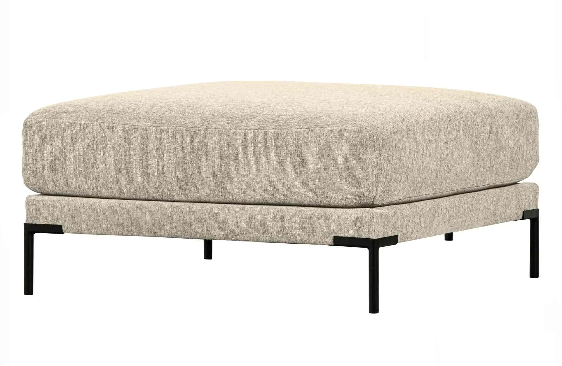 Hocker Modulsofa Couple, weicher Melange-Stoff, modern, Sand, 100 cm, gepolstert