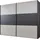 Wiemann Schwebetürenschrank Korfu 296,3 x 236 x 67 cm Grau/Schwarz