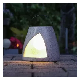 MARELIDA LED Solar Laterne Kugellampe im Stein Solarleuchte Gartenleuchte