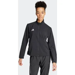 Laufjacke ADIDAS PERFORMANCE "ADIZERO E JCKT", Damen, Gr. L, schwarz, Obermaterial: 100% Polyester, sportlich, Jacken