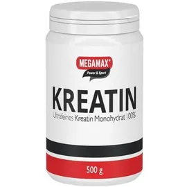 MEGAMAX Kreatin Monohydrat 100% Pulver 500 g