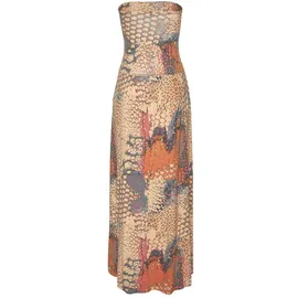 Buffalo Maxikleid Orange bedruckt 34