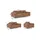 S-Style Couch Strukturstoff 3-Sitzer Rot