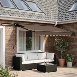 vidaXL Elektrische ausziehbare Markise 2,5 x 2 m grau