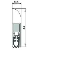 ATHMER Türdichtung Wind-Ex 1-310 1-s.L.735mm Alu.silberf.HLT