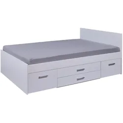 Inter Link Kinderbett Funktionsbett Ranya 140x200 cm inkl. 2 Nachtkommoden - Weiss