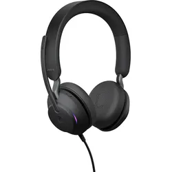 Jabra Evolve2 40 SE, Beidseitiges Headset, Kabelgebunden USB-C-Anschluss, 3 Mikrofone, Geräuschisolierendes Design, MS Teams zertifiziert