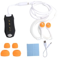 4GB IPX8 Wasserdichter MP3 Player zum Schwimmen und Laufen mit Klipp, MP3 Player Wasserdicht mit Unterwasser Kopfhörer, unterstützt FM Funktion