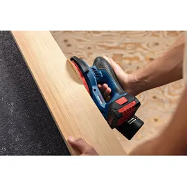 Bosch GEX 18V-150-3 inkl. 1x Schleifpapier, 1x Staubbox, 1x Schutzring
