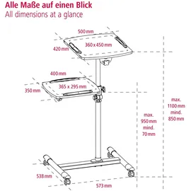 Hama Beamertisch mit 2 Ebenen 77510