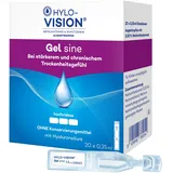 Hylo-Vision Gel sine Augentropfen – Intensive Befeuchtung bei stark und chronisch trockenen Augen, ideal für unterwegs, hochviskos, konservierungsmittelfrei, geeignet bei Kontaktlinsen, 20 x 0,35 ml