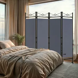 Casaria Paravent Raumteiler Sichtschutz Verstellbar 180x163cm Anthrazit