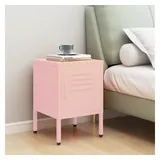 vidaXL Nachttisch Rosa 35x35x51 cm Stahl