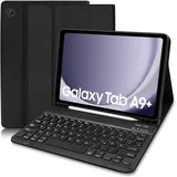 Samsung Galaxy Tab A9+ / A9 Plus Tastatur Hülle, Deutsches QWERTZ Tastatur für Samsung Galaxy Tab A9 Plus 11 Zoll, Schutzhülle mit Tastatur für Samsung Galaxy Tab A9+ (SM-X210/X216/X218), Schwarz