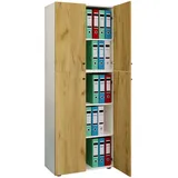VCM Lona Aktenschrank 70 x 40 x 184 cm braun