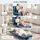 Homcom Schlafsessel 3-in-1 Polyester 1 Teile 120 x 0 x 0 cm Blau mit Kissen