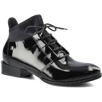 Schwarze Schnürschuhe Maciejka Elegante Damen Lederschuhe, 36