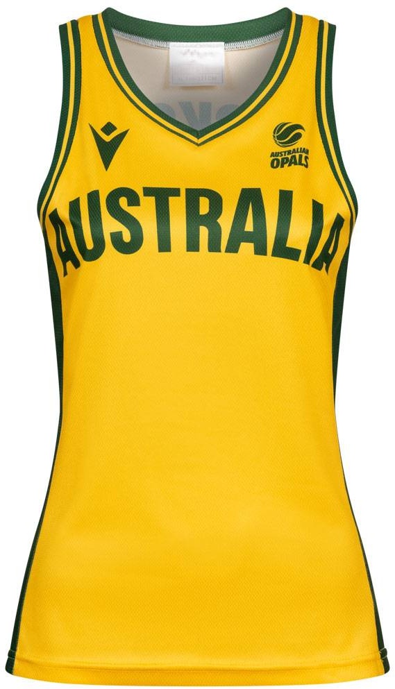 Preisvergleich Produktbild Australien Basketball macron Indigenous Damen Trikot gelb-2XL