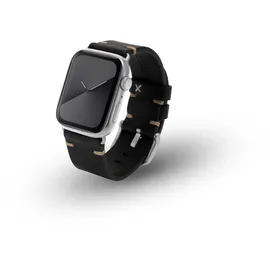 JT Berlin Watchband Alex II Vintage | Apple Watch Ultra/42/44/45mm | schwarz silber | M | 10826