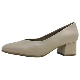 CAPRICE Pumps aus Leder Kleiner Absatz, Cremefarben (Cream Perlato), 39 EU - 39 EU