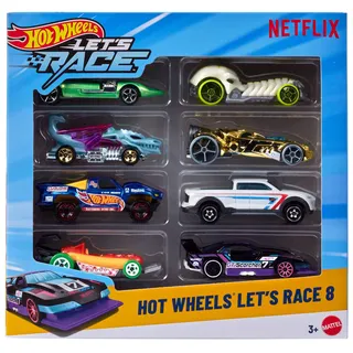 Hot Wheels Spielzeugautos Let’s Race 8er-Pack, Netflix Serie