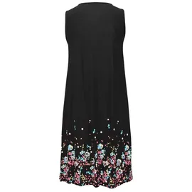 Beachtime Strandkleid Schwarz Blumenprint 46