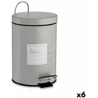 Berilo Papierkorb mit Pedal Berilo Beauty Products Weiß Grau