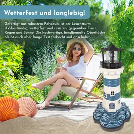 Lemodo Solarleuchte 43 cm hoch blau/weiß