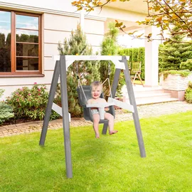 Axi Babyschaukel mit Gestell Holz Grau/Weiß