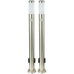 2er Set LED Stehlampen mit Steckdosen und Bewegungsmelder BOSTON