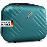 Xonic® Design Kosmetikkoffer aus ABS Hartschale – Robustes Beautycase als Handgepäck - Kosmetiktasche für Reisen – leicht & stabil (Seegrün)
