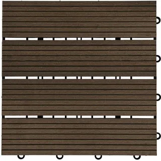 WPC Bavaro dunkelbraun 30 x 30 x 2,2 cm 9 St.