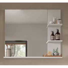 VCM xonox.home Badezimmerspiegel mit Ablage Laredo weiß Nachbildung 70x80x16 cm