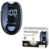 GlucoCheck Gold (mg/dl) zur Kontrolle des Blutzuckers mit 60 Teststreifen