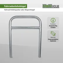 Trutzholm Fahrradständer Parker Typ H 78 x 115 cm Stahl Ø 60 mm grau