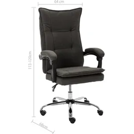 vidaXL Bürostuhl Stoff Grau