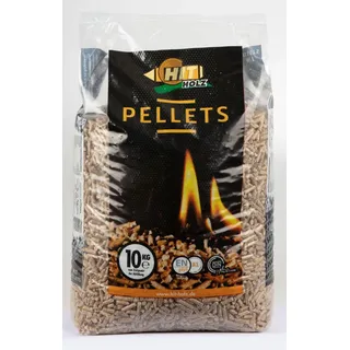 HIT HOLZ Pellets 10kg Ø6mm ENplus A1DIN Sackware Brennstoff Pelletofen Ofen Heizung