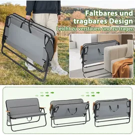 Costway Campingstuhl Klappstuhl Grau
