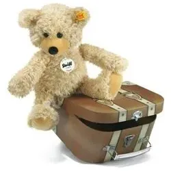 STEIFF 012938 Charly Schlenker-Teddybär im Koffer 30 cm beige