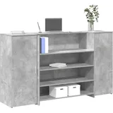 vidaXL Empfangstheke Betongrau 180x50x103,5 cm Holzwerkstoff