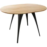 Mirjan24 Esstisch, Eiche, Rund,Rund, 100x76x100 cm, Esszimmer, Tische, Esstische