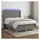 vidaXL Boxspringbett mit Matratze & LED Dunkelgrau 140x200 cm Stoff