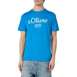 s.Oliver T-Shirt, mit Label-Print, Tuerkis, XL
