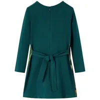 VidaXL Kinderkleid mit Langen Ärmeln Dunkelgrün 92